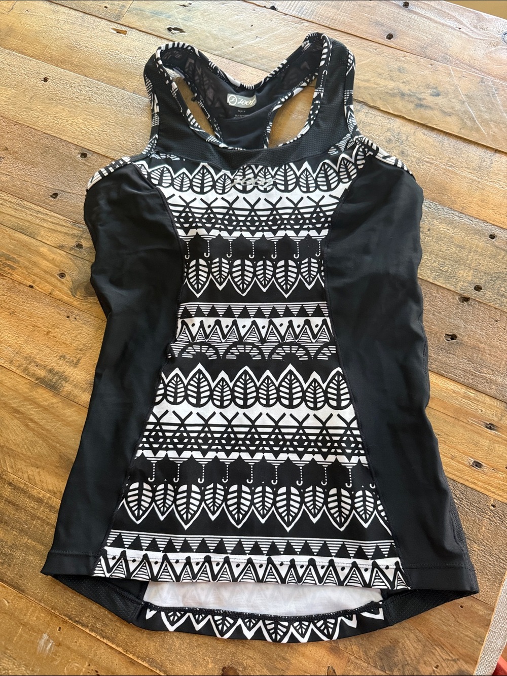 Zoot Black & White Tribal Racerback Tank